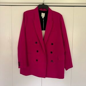 Joie Pink Double-Breasted Blazer